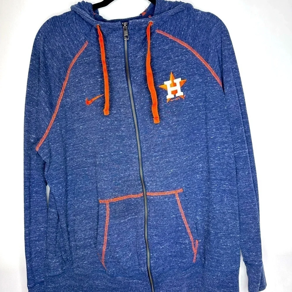 Houston Astros Nike Navy Gym Vintage Team Full-Zip Hoodie
